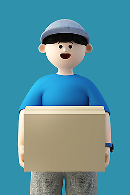 PSD 편집 편집이미지 모자 남자 하늘색 3D캐릭터 직업캐릭터 한명 들기 상반신 성인 3D 운송업 택배기사 배달원 배송 디지털합성 택배 택배상자 아르바이트 성인남자한명만 편집소스 월간캐릭터 제이크 편집3D 직업 캐릭터 1 잡화 산업 모션 사람 파란색 상자 남자한명만 성인남자만 파일형식