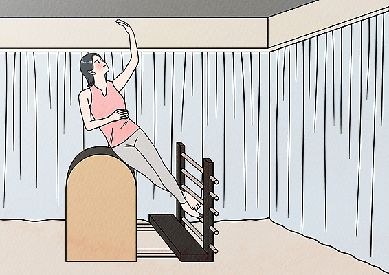 전신 PSD 여자 일러스트 한명 서기 성인 운동복 운동 손들기 건강관리 커튼 필라테스 성인여자한명만 기구필라테스 버티다 필라테스기구 국내일러스트 1 옷 모션 건강 관리 사람 운동기구 여자한명만 성인여자만 파일형식