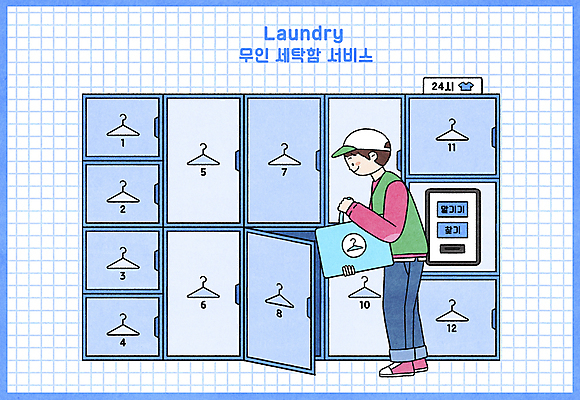 전신 PSD 모자 남자 하늘색 가방 일러스트 한명 서기 들기 성인 빨래 옷걸이 사물함 서비스 보관함 24시간 무인기계 보관소 세탁소 성인남자한명만 국내일러스트 1 잡화 가사 모션 사람 파란색 시간 저장 남자한명만 성인남자만 파일형식