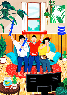 전신 PSD 여자 남자 화분 액자 잎 일러스트 창문 응원 탁자 휴식 어류 들기 앉기 성인 책 세명 소파 텔레비전 고양이 카펫 응원용품 스탠드 머리띠 리모컨 어항 티비시청 막대풍선 성인만 반려묘 국내일러스트 식물 가구 컨셉 의자 장신구 포유류 모션 조명 사람 전자제품 반려동물 수중동물 오브젝트 풍선 시청_보고들음 파일형식