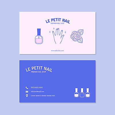 손 일러스트 비즈니스 명함 타이포그라피 신체부위 파란색 장미 네일아트 매니큐어 네일샵 베이지색 가로명함 국내일러스트 AI파일 문자 꽃 컬러 사람 뷰티 상점 화장품 파일형식 벡터