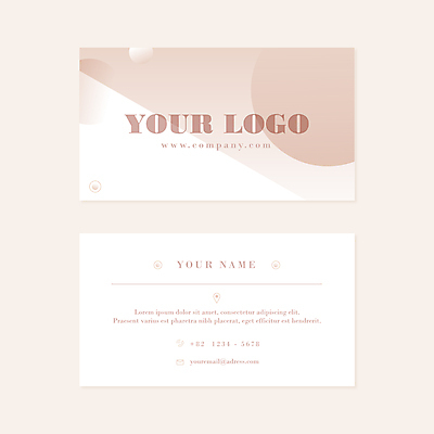 디자인 일러스트 비즈니스 명함 타이포그라피 사람없음 원형 심플 그라데이션 베이지색 가로명함 국내일러스트 AI파일 도형 문자 컬러 파일형식 벡터