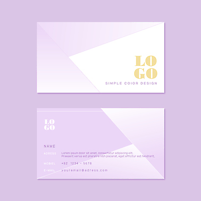 디자인 일러스트 비즈니스 명함 타이포그라피 사람없음 보라색 삼각형 심플 그라데이션 파스텔톤 가로명함 국내일러스트 AI파일 도형 문자 컬러 파일형식 벡터