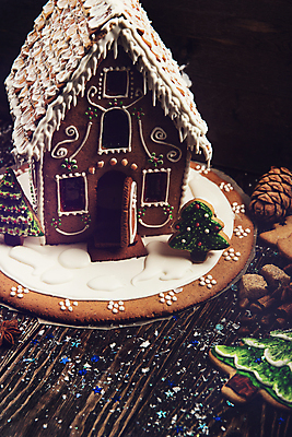 포토 JPG 해외이미지 크리스마스 실내 사람없음 쿠키 과자집 크리스마스트리모양쿠키 나무배경 해외포토 기념일 백그라운드 디저트 내부 파일형식 이미지허브