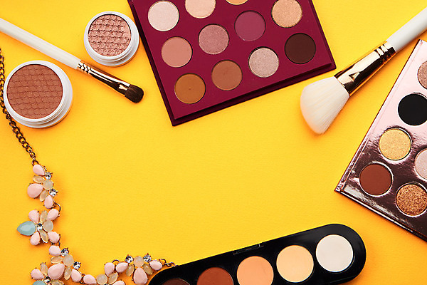 포토 JPG 해외이미지 사람없음 세트 뷰티 화장품 오브젝트 아이섀도 메이크업브러쉬 해외포토 붓 파일형식 이미지허브