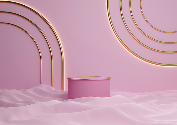 JPG 해외이미지 물결 분홍색 일러스트 사람없음 3D 원형 원기둥 물결무늬 단상 해외일러스트 해외포토 포토 도형 컬러 무늬 디지털합성 파일형식 이미지허브