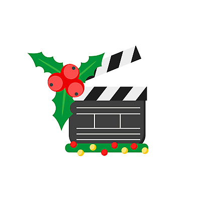 JPG 해외이미지 디자인 크리스마스장식 크리스마스 일러스트 사람없음 클래퍼보드 해외일러스트 기념일 파일형식 이미지허브