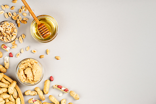 포토 JPG 해외이미지 음식 백그라운드 다이어트 과일 재료 탁자 디저트 건강 사람없음 식사 회색 신선 닫기 달콤 맛 아침식사 먹기 유기농 땅콩 버터 꿀 내추럴 점심식사 단백질 핸드메이드 플랫레이 카피스페이스 슈퍼푸드 맛있는 해외포토 웰빙 컬러 가구 컨셉 모션 공백 견과류 플랫 건강식품 영양소 파일형식 이미지허브