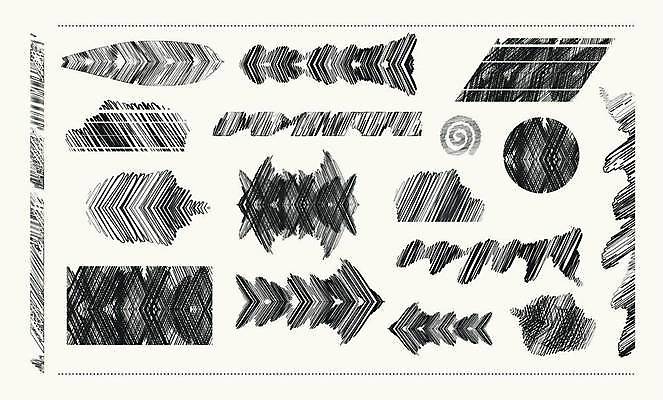 EPS 해외이미지 선 일러스트 사람없음 세트 연필 낙서 스케치 그림 손그림 해외일러스트 학용품 미술 필기구 파일형식 벡터 이미지허브
