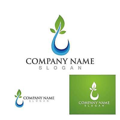 EPS 해외이미지 잎 일러스트 사람없음 초록색 파란색 에너지 심볼 에코 해외일러스트 식물 컬러 환경 파일형식 벡터 이미지허브