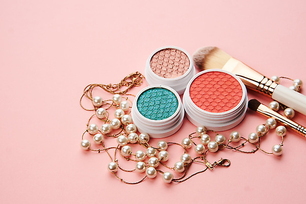 포토 JPG 해외이미지 사람없음 세트 뷰티 화장품 오브젝트 아이섀도 메이크업브러쉬 해외포토 붓 파일형식 이미지허브