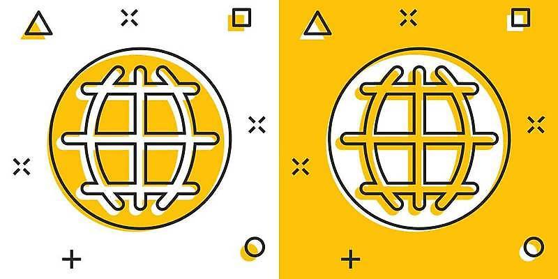 EPS 해외이미지 디자인 일러스트 픽토그램 글로벌 노란색 지구본 웹 거품 변화 플랫 선택 떨어짐 만화 땅 심볼 사인 심플 코믹 페이지 사전 설정 스타일 번역 미니멀리스트 해외일러스트 컬러 컨셉 인터넷 책 파일형식 벡터 이미지허브