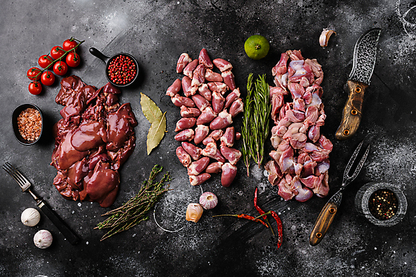 포토 JPG 해외이미지 포크 방울토마토 고추 마늘 생고기 사람없음 닭고기 나이프 해외포토 식기 토마토 채소 육류 칼 파일형식 이미지허브