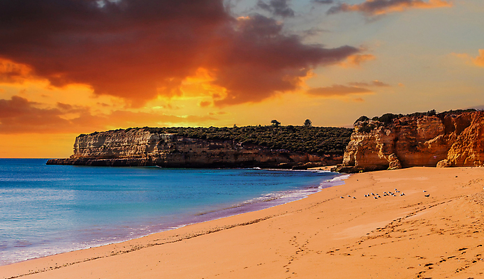 포토 JPG 해외이미지 모래 바다 여행 사람없음 일몰 절벽 포르투갈 해외포토 유럽 노을 파일형식 이미지허브
