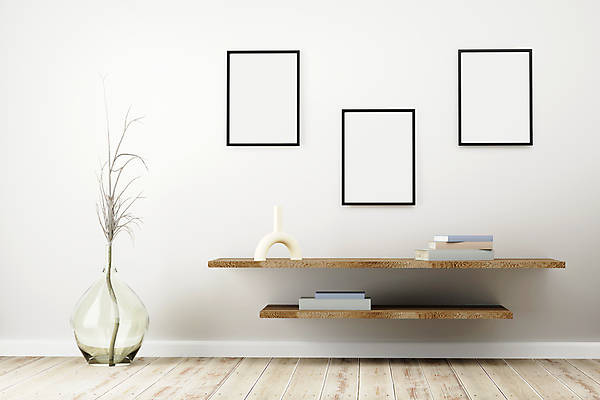 포토 JPG 해외이미지 화분 액자 선반 실내 사람없음 3D 목업 해외포토 가구 내부 디지털합성 파일형식 이미지허브