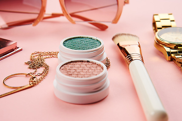 포토 JPG 해외이미지 사람없음 세트 뷰티 화장품 오브젝트 아이섀도 메이크업브러쉬 해외포토 붓 파일형식 이미지허브