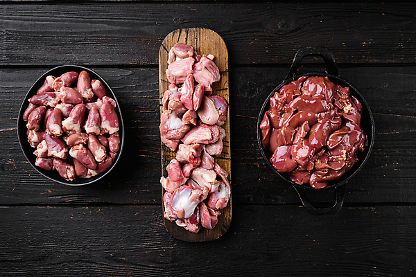 포토 JPG 해외이미지 그릇 생고기 사람없음 닭고기 냄비 나무도마 해외포토 식기 도마 육류 목재 솥 파일형식 이미지허브