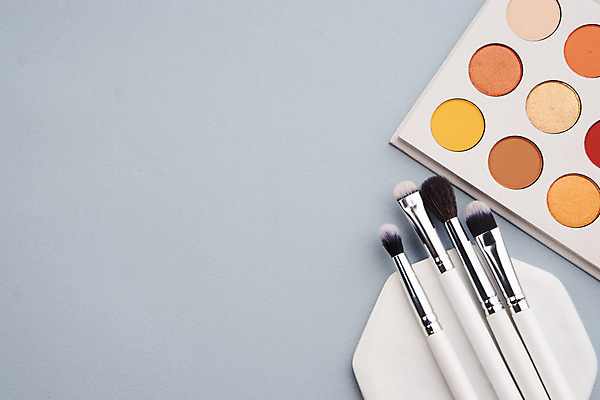 포토 JPG 해외이미지 사람없음 세트 뷰티 화장품 오브젝트 아이섀도 메이크업브러쉬 해외포토 붓 파일형식 이미지허브