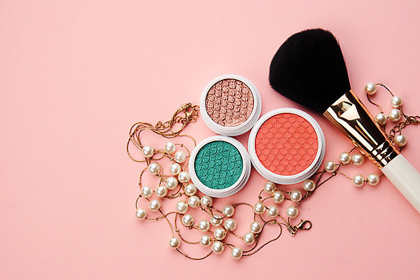 포토 JPG 해외이미지 사람없음 세트 뷰티 화장품 오브젝트 아이섀도 메이크업브러쉬 해외포토 붓 파일형식 이미지허브