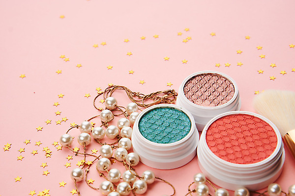 포토 JPG 해외이미지 사람없음 세트 뷰티 화장품 오브젝트 아이섀도 메이크업브러쉬 해외포토 붓 파일형식 이미지허브