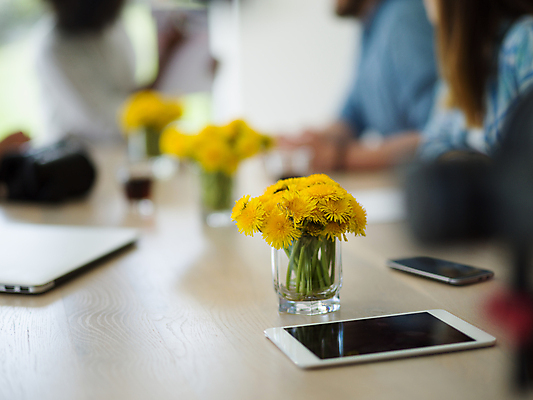 포토 JPG 해외이미지 여자 남자 꽃 비즈니스 탁자 실내 상반신 성인 옆모습 아웃포커스 세명 노트북 스마트폰 꽃병 비즈니스맨 비즈니스우먼 세미나 성인만 해외포토 식물 뷰포인트 가구 촬영기법 사람 내부 전자제품 핸드폰 스마트기기 직장인 파일형식 이미지허브