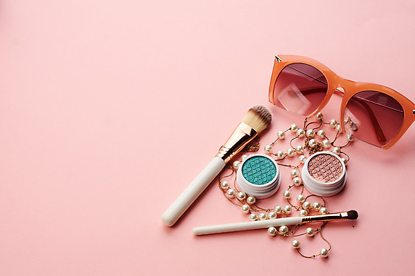 포토 JPG 해외이미지 사람없음 세트 뷰티 화장품 오브젝트 아이섀도 메이크업브러쉬 해외포토 붓 파일형식 이미지허브