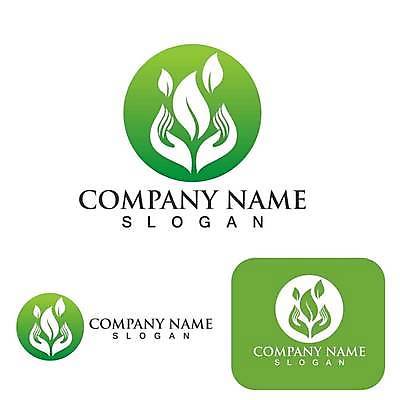 EPS 해외이미지 디자인 잎 일러스트 사람없음 초록색 심볼 에코 유기농 손모양 엘리먼트 해외일러스트 모양 식물 웰빙 컬러 환경 파일형식 벡터 손_신체부위 이미지허브