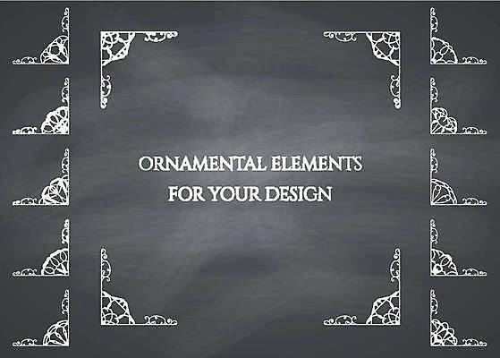 EPS 해외이미지 디자인 일러스트 프레임 사람없음 세트 사각형 빈티지 모서리 우아함 테두리 고딕 바로크 빅토리아 해외일러스트 도형 컨셉 파일형식 벡터 이미지허브