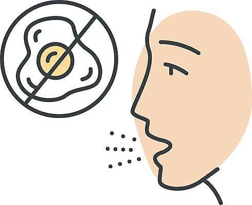 EPS 해외이미지 일러스트 사람없음 계란 금지 계란프라이 얼굴모양 알레르기 해외일러스트 모양 얼굴 알 질병 계란요리 파일형식 벡터 이미지허브