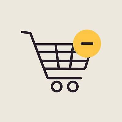 EPS 해외이미지 디자인 일러스트 사람없음 노란색 쇼핑카 하이픈 장바구니 해외일러스트 기호 컬러 쇼핑 바구니 카트 파일형식 벡터 이미지허브