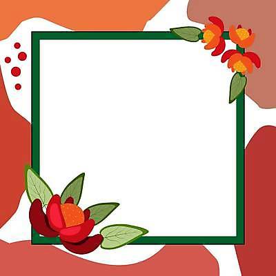 EPS 해외이미지 꽃 잎 일러스트 사각프레임 사람없음 얼룩무늬 꽃프레임 해외일러스트 식물 무늬 프레임 사각형 파일형식 벡터 이미지허브