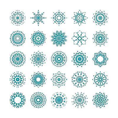 EPS 해외이미지 겨울 일러스트 사람없음 파란색 세트 눈송이 심플 눈꽃무늬 엘리먼트 해외일러스트 계절 컬러 무늬 눈꽃 눈_날씨 파일형식 벡터 이미지허브