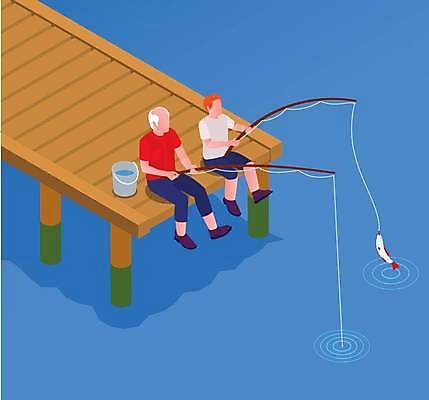 EPS 해외이미지 전신 한마리 노년 남자 어린이 일러스트 낚시 손자 어류 앉기 소년 두명 파란색 낚싯대 양동이 얼굴없음 남자만 노인남자한명만 해외일러스트 1 컬러 모션 레저 사람 성인 수중동물 낚시용품 손주 남자한명만 노인남자만 파일형식 벡터 이미지허브