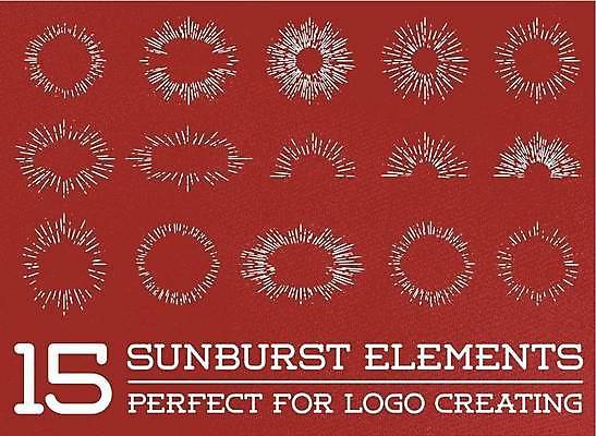 EPS 해외이미지 일러스트 폭죽 사람없음 빛 세트 방사형 효과 썬버스트 해외일러스트 디자인 파일형식 벡터 이미지허브