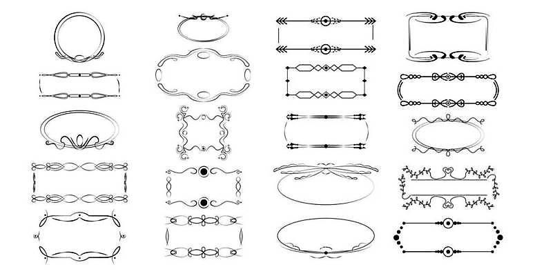 EPS 해외이미지 디자인 꽃 일러스트 프레임 사람없음 세트 국경 해외일러스트 식물 파일형식 벡터 이미지허브