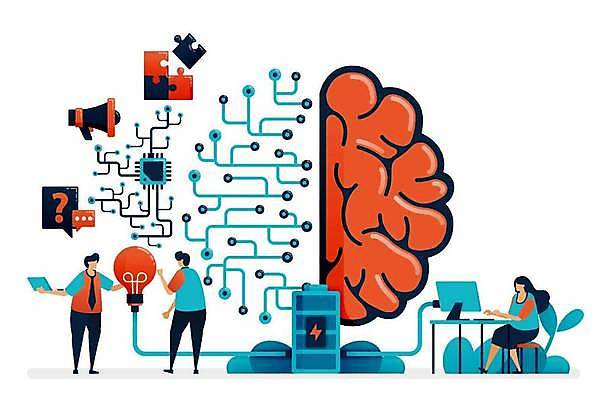 EPS 해외이미지 전신 여자 교육 남자 말풍선 일러스트 전구 아이디어 들기 앉기 성인 세명 노트북 컴퓨터 디지털 확성기 에너지 연결 뇌 퍼즐조각 성인만 해외일러스트 조각 컨셉 모션 사람 전자제품 퍼즐 파일형식 벡터 이미지허브