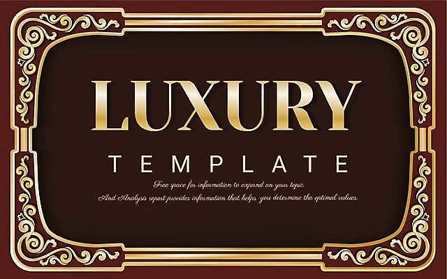 EPS 해외이미지 일러스트 프레임 사람없음 갈색 금색 고급 테두리 해외일러스트 컬러 컨셉 파일형식 벡터 이미지허브