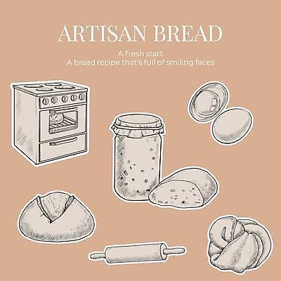 EPS 해외이미지 빵 스티커 일러스트 단면 사람없음 계란 오븐 잼 라인아트 손그림 반죽밀대 엘리먼트 해외일러스트 선 음식 알 가전제품 소스_음식 밀대 파일형식 벡터 이미지허브