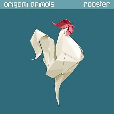 EPS 해외이미지 일러스트 사람없음 귀여움 닭 심볼 닭캐릭터 종이접기 청록색 해외일러스트 종이 컬러 동물캐릭터 컨셉 조류 접기 파일형식 벡터 이미지허브