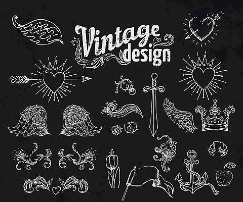 EPS 해외이미지 디자인 꽃 일러스트 왕관 화살 사람없음 장식 세트 하트 깃발 빈티지 화려 클래식 칼 사과 크루아상 복고 닻 엘리먼트 해외일러스트 모양 식물 빵 컨셉 과일 파일형식 벡터 이미지허브