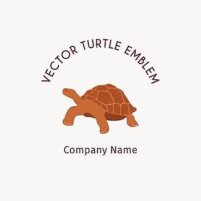 EPS 해외이미지 일러스트 비즈니스 사람없음 갈색 귀여움 거북이 심볼 해외일러스트 컬러 컨셉 파충류 파일형식 벡터 이미지허브