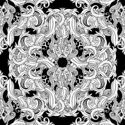 EPS 해외이미지 디자인 백그라운드 일러스트 흑백 미술 사람없음 검은색 화려 페이즐리 해외일러스트 컬러 컨셉 무늬 문화예술 촬영기법 파일형식 벡터 이미지허브