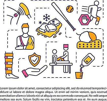 EPS 해외이미지 일러스트 사람모양 사람없음 신체부위 달리기 노란색 얼음 주황색 야구방망이 라인아트 얼굴모양 야구공 붕대 손모양 부상자 재활 해외일러스트 자연요소 모양 얼굴 선 컬러 공 모션 사람 치료 야구용품 상처 파일형식 벡터 손_신체부위 이미지허브