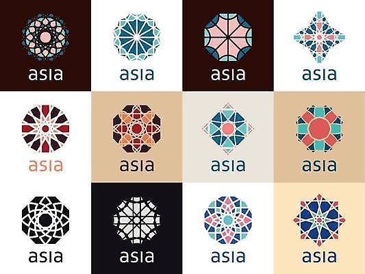 EPS 해외이미지 디자인 일러스트 추상 사람없음 세트 컬러풀 오리엔탈 심볼 만다라 해외일러스트 컬러 무늬 파일형식 벡터 이미지허브