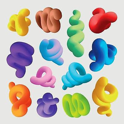 EPS 해외이미지 디자인 일러스트 추상 그래픽 세트 컬러풀 3D 수집 질감 해외일러스트 컬러 무늬 디지털합성 파일형식 벡터 이미지허브