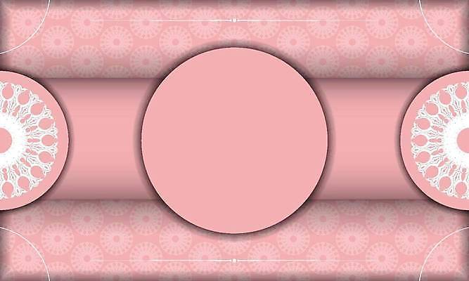 EPS 해외이미지 문양 분홍색 일러스트 프레임 사람없음 원형 화려 고급 빅토리아 카피스페이스 해외일러스트 도형 컬러 컨셉 공백 파일형식 벡터 이미지허브