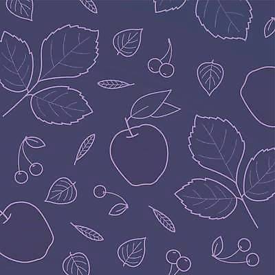EPS 해외이미지 잎 패턴 일러스트 사람없음 보라색 패턴백그라운드 체리 사과 라인아트 해외일러스트 식물 선 컬러 백그라운드 무늬 과일 파일형식 벡터 이미지허브
