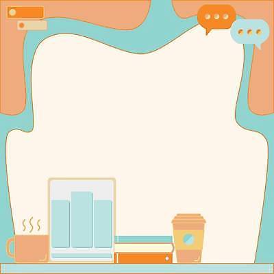 EPS 해외이미지 커피 백그라운드 말풍선 일러스트 프레임 사람없음 책 컵 카피스페이스 해외일러스트 식기 음료 공백 파일형식 벡터 이미지허브