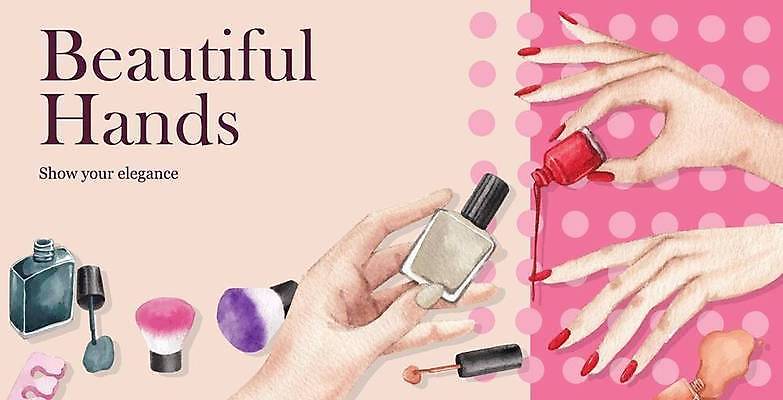 EPS 해외이미지 손 분홍색 일러스트 들기 신체부위 손톱관리 네일아트 매니큐어 네일샵 네일용품 해외일러스트 컬러 모션 사람 뷰티 상점 화장품 미용용품 파일형식 벡터 이미지허브