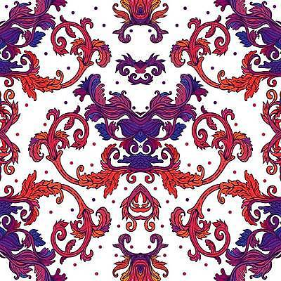 EPS 해외이미지 디자인 백그라운드 패턴 일러스트 사람없음 보라색 바로크 해외일러스트 컬러 무늬 파일형식 벡터 이미지허브